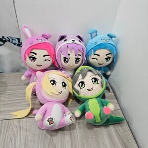 InquisitorMaster Sleepover Plush Collection Set Lot 5 COMPLETE Zach Alex Jade